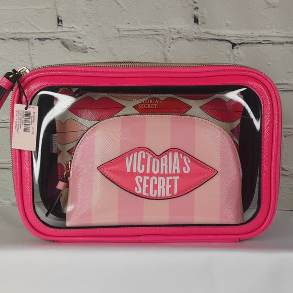 VICTORIA’S SECRET SIGNATURE LOGO NESTING 3-PIECE BAG SET - Picture 16 of 16